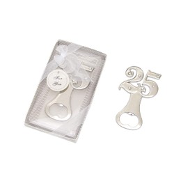 20 PCS Bottle Openers Silver Wedding Favors Decorations, 25 Shaped, Gift Box Party Supplies, Silver Wedding, 25th Anniversary, 25 Birthday Party,Party Favors