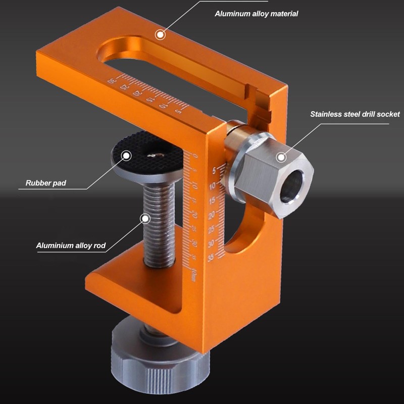 Baxnore 10 mm Pocket Hole Jig Kit, CNC Aluminum Alloy