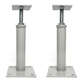 OPERMAXER 2 PCS Adjustable House Floor Jacks, Post Floor Joist Jacks for Leveling, 11.8" - 16" Height Range, 9920 lbs to 6860 lbs Height Capacity(each), Telescoping Jack for Temporary Support(Grey)