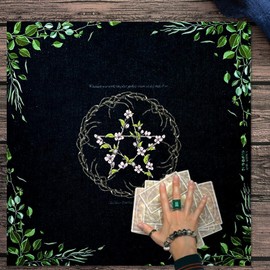 Tarot Card Table Cloth | 60x60CM Mysterious Thickened Oracle Card Tablecloth | Wizard's House and Wall Decor by Yelei
