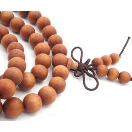 Thajaling 8MM 108 Prayer Beads Mala Bracelet Sandalwood Tibetan Buddhist Buddha Meditation Necklace/bracelet