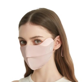lulupila UV Protection Face Mask, UPF50+, Breathable, Washable, for Sports and Outdoor Activities, Outdoor Sports Mask (Pink)
