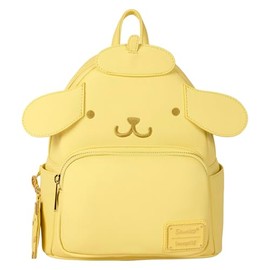 Loungefly Sanrio: Pompompurin - Signature Yellow Pastel Mini Backpack with Bag Charm - Great for Kids & Adults - Collectible Bags