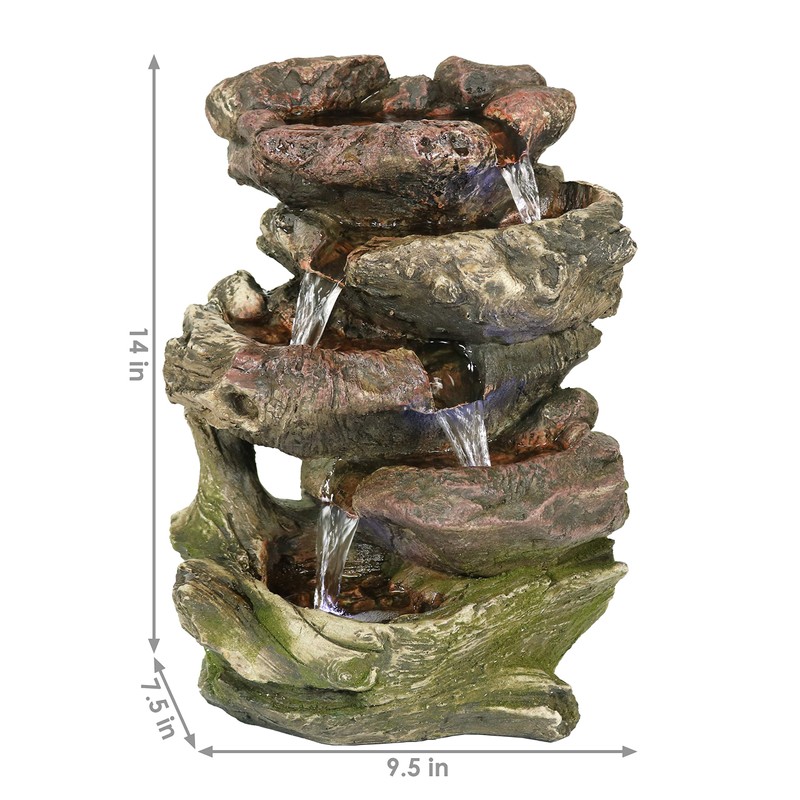 Sunnydaze Tabletop Water Fountain - Relaxing Indoor Desktop Water Feature