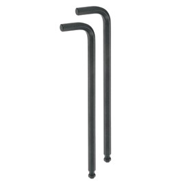 sourcing map 2pcs Ball End Hex Key Wrench 8mm L-Shape Extra Long Arm Hexagon Metric Wrenches Chrome Vanadium Steel Repairing Tool for Home Repair Black