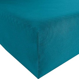 Bassetti 9235182 Plain Fitted Sheet D3/782 Petrol Cotton / Elastane 140 cm x 200 cm 160 cm x 220 cm