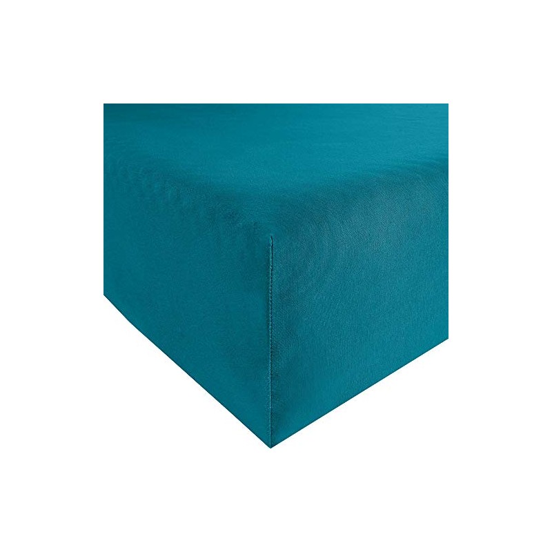 Bassetti 9235182 Plain Fitted Sheet D3/782 Petrol Cotton / Elastane