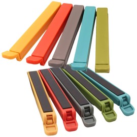 ALVALTO Magnetic Bag Clips, Set of 10, Food Clips, Kitchen Clips, Airtight, Storage