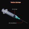 10 Pack 5ml/cc Disposable Luer Lock Lab Syringes with 21Ga