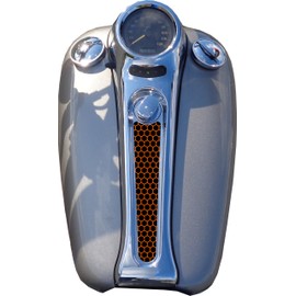 Kustom Cycle Parts Hexagon/Honeycomb Pattern Dash Panel Console Insert! Compatible with 2000-2007 Harley Davidson Softail Deuce (Orange Hexagon)