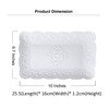 YBK Tech Elegant Rectangle Embossed Lace Plate Bone China Dessert