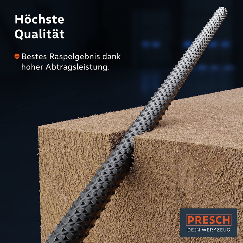 Presch Wood Rasp Round 200 mm - High-Quality Rasp with