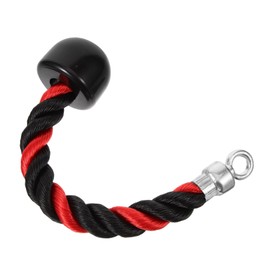 Kisangel Single Tricep Rope Single End Cable Attachment Fitness Pull Rope Gym Straps Down Arm Bicep Nylon