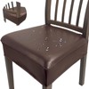 KIDOACOW Soft Leather Chair Seat Covers Dining Chairs Set of