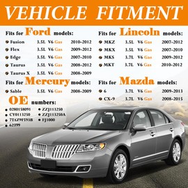 Set of 6 Upgraded 0280158091 Fuel Injectors Fits For Ford: Fusion/Flex/Edge/Taurus/Taurus X, For Lincoln: MKZ/MKX/MKS/KMT, For Mazda: 6/CX-9, For Mercury: Sable, 2007-2015 3.5L/3.7L V6 Gas