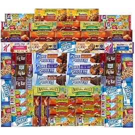 Ultimate Healthy Fitness Box - Protein & Healthy Granola Bars Sampler Snack Box (56 Count) - Care Package - Gift Pack - Variety of Fitness, Energy Bars and Protein Bars