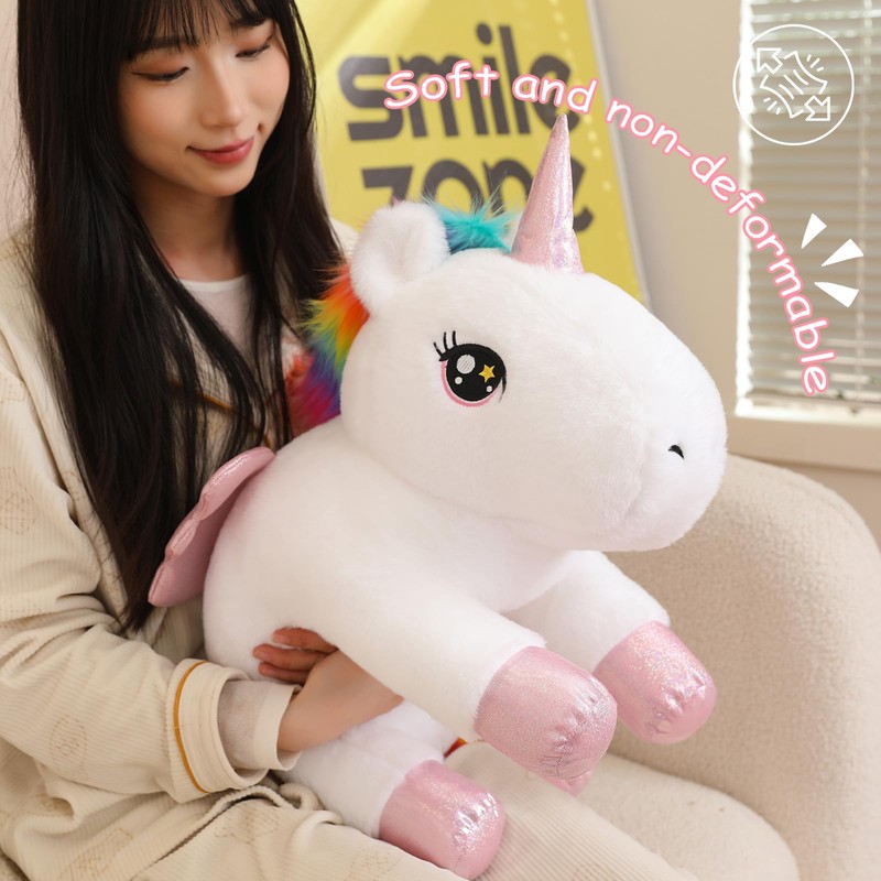 SQEQE Weighted Unicorn Stuffed Animals, Weighted Unicorn Plush, Cute Plushies