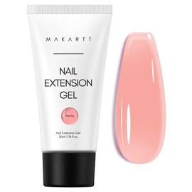 Makartt Poly Nail Gel：Gel Builder for Nail Extension, Tender Nude Pink, 50 ML Strong Strengthener Hard Gel for Trendy Nail Art-Long-Lasting and Easy to Use Manicure Supplies-Peachy