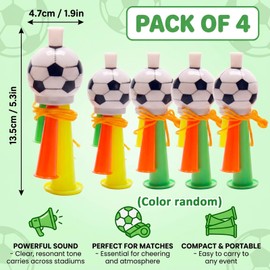 YFHUVB Vuvuzela Horns, 4pcs Loud Football Horns For Stadium Support, Sports Events And Party Celebrations, Compact Size For Easy Storage And Transport