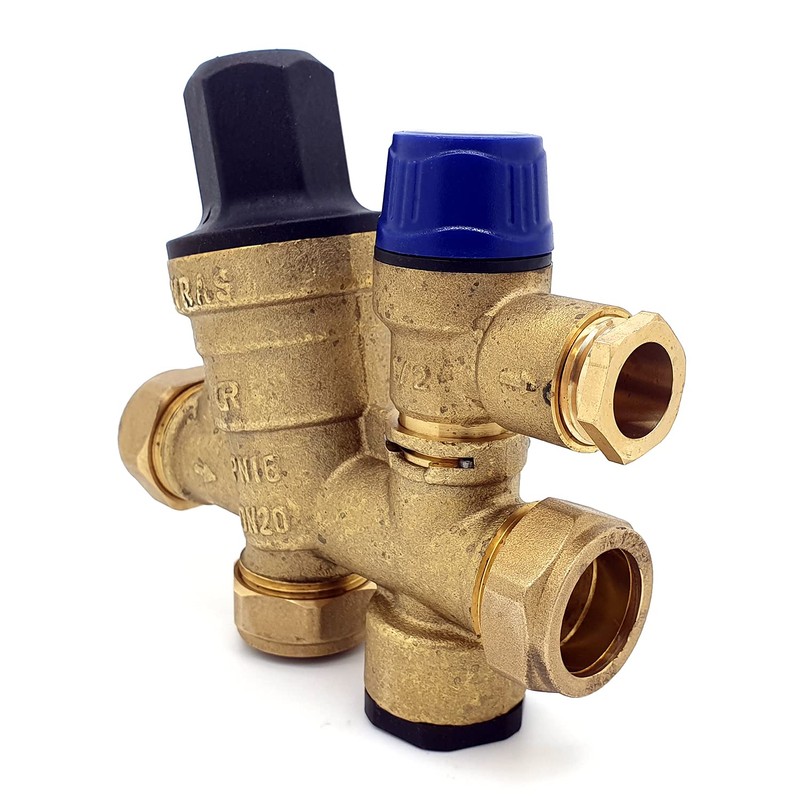 Caleffi - 22mm Inlet Control Multibloc Valve Group 533002CST /