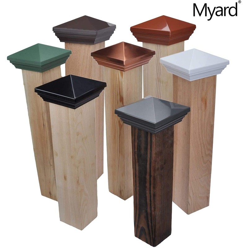 Myard Screw-Free Universal Fence Pyramid Top Cap fits Post 4