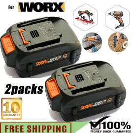 For WORX 2pack For WORX 20V MAX Extend Lithium Battery 20 Volt WA3520 WA3525 WA3575 WG155