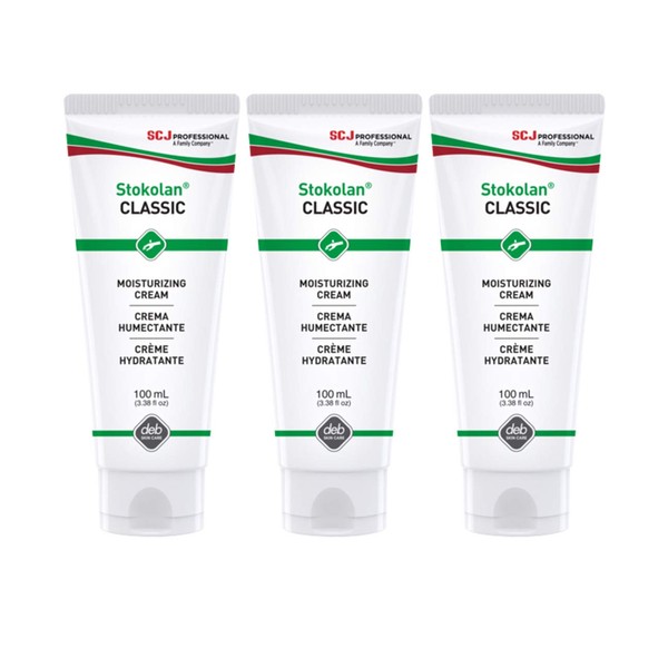3 Tubes Stokolan Classic Enriched Skin Conditioning Cream 100ml for Dry Skin