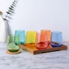 KX-WARE 16-ounce Acrylic Unbreakable Stemless Wine Glasses, set of 6