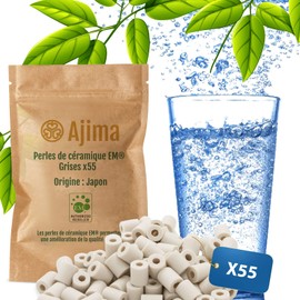 Ajima 55 Grey Ceramic Beads Natural Water Filter for Carafe Kettle Bottle Washing Machine Filter Solution Eco Limescale Cleaning Water