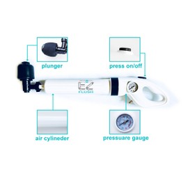 EZ Home EZ168528 Toilet Plunger, Shower & Bath Tubs Sinks Air Pressured Professional Grade Removal Clog and Grease, White