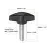 sourcing map 4pcs Tee Wing Knobs Thumb Screws M8 x