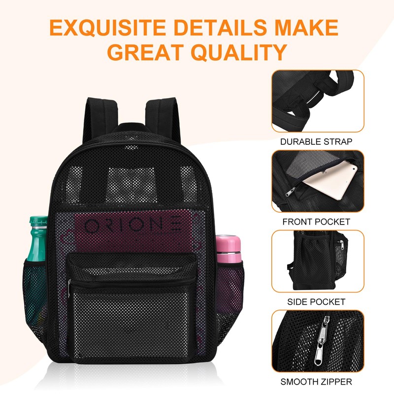 Oraben Duty Mesh Backpacks for Adults,School Backpack Mesh Bookbag for