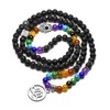 Jovivi 108 Buddha Chakra Bracelet Made of Gemstone 6 mm