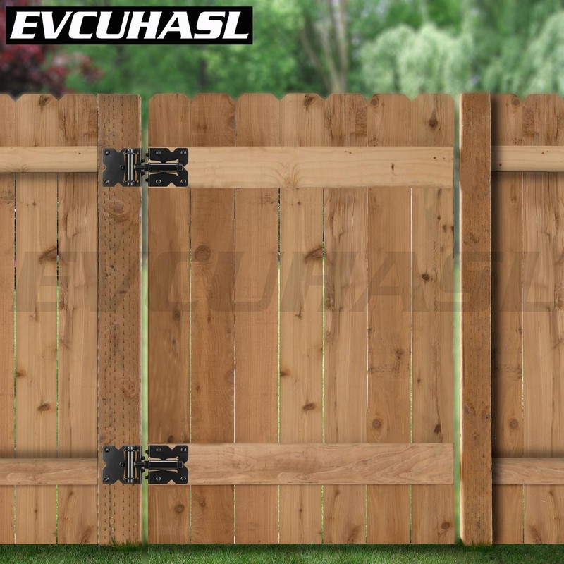 Self Closing Gate Hinges Heavy Duty for Vinyl/Wooden Fence Gates,