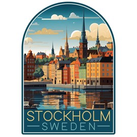 Stockholm Sweden Design A Souvenir Die Cut Decorative Flat Magnet 2-Inch