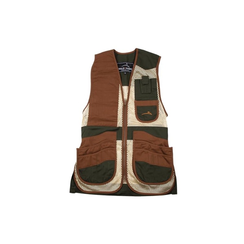 Wild Hare Shooting Gear Heatwave Mesh Vest, Forest Green/Brown (Medium,