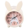 ULTECHNOVO Adorable Luminous Rabbit Shape Clock Silent Desktop Decorative Alarm