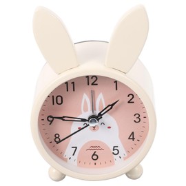 ULTECHNOVO Adorable Luminous Rabbit Shape Clock Silent Desktop Decorative Alarm Clock for Home and Office Cute Night Light Feature for Friends and Family