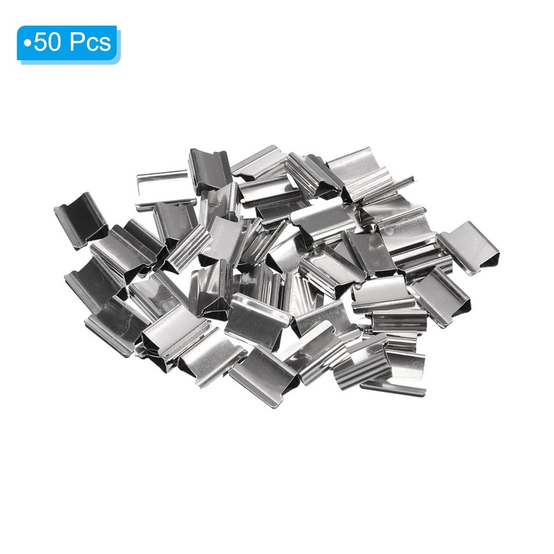 PATIKIL 0.6" x 0.4" Binder Clips, 50 Pcs Reusable Metal