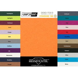 EXKLUSIV HEIMTEXTIL Brand Jersey Fitted Sheet Flat Sheet Elasticated Hem