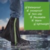 Tuabyem Waterproof Shoe Covers,1 Pair Reusable Non- Snow Rain Shoe