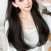 Straight U-shaped hairpiece durable snap half wig (KYR-WF7B2EE) black 60cm / 스트레이트 U자형 헤어피스 튼튼한 똑딱이 반가발 (KYR-WF7B2EE) 흑색60cm