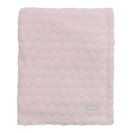 Metzuyan Baby Girls Boys Embossed Plush Fleece Pram Cot Blanket Pink 75x90 cm
