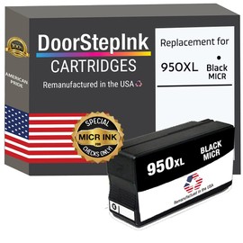 DoorStepInk Remanufactured in The USA Ink Cartridge Replacement for HP 950XL (Black MICR) 950 XL for HP Officejet Pro 251DW 276DW 8100 8600 8600 Plus, 8600 Premium, 8610 8615 8616