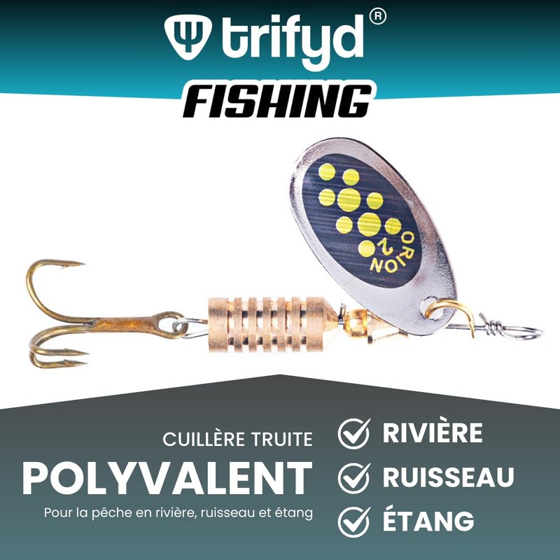 trifyd® Fishing 5 Pcs Spinning Spoons for Trout and Small