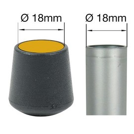 Lifeswonderful Curved Furniture Protection Caps Pack of 4, black