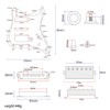 Ogdni Prewired Strat Electric Guitar Pickguard with SSH Pickup Set,