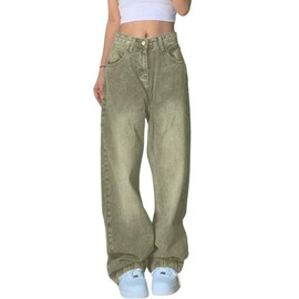 EMMIOL Baggy Jeans for Women High Waist Streetwear Jeans Vintage Wide Leg Straight Denim Pants Womens Casual Trousers