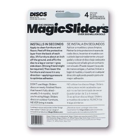 Magic Slider Self-Adhesive Furniture Disc Pad Sliders – 4 Piece Pack – Smooth Gliding Protection for Wood, Tile, Carpet, and Vinyl Floors|Size-1-3/4|Colour-Blue