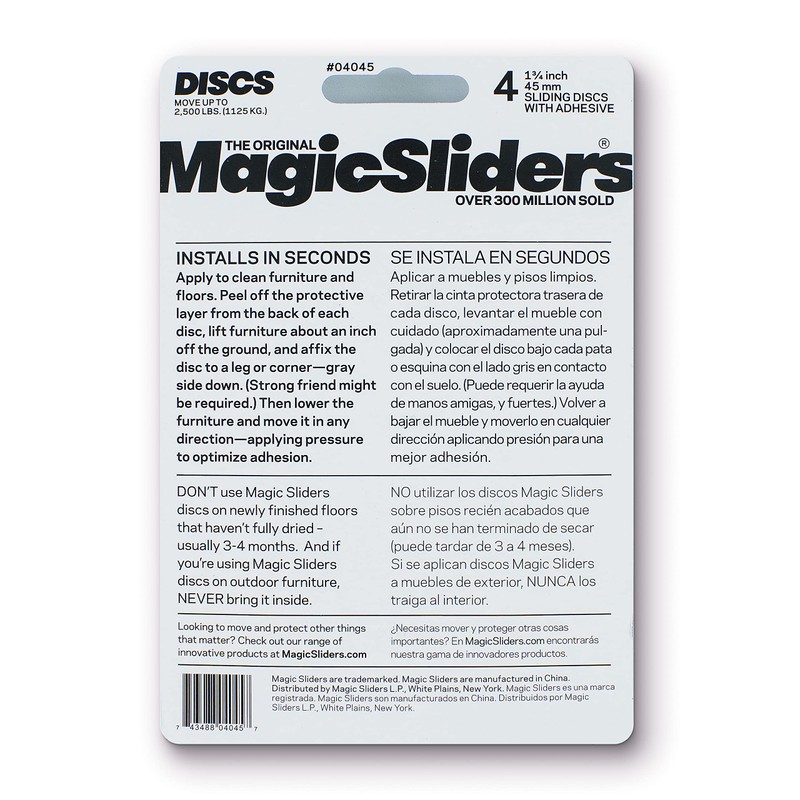 Magic Slider Self-Adhesive Furniture Disc Pad Sliders – 4 Piece